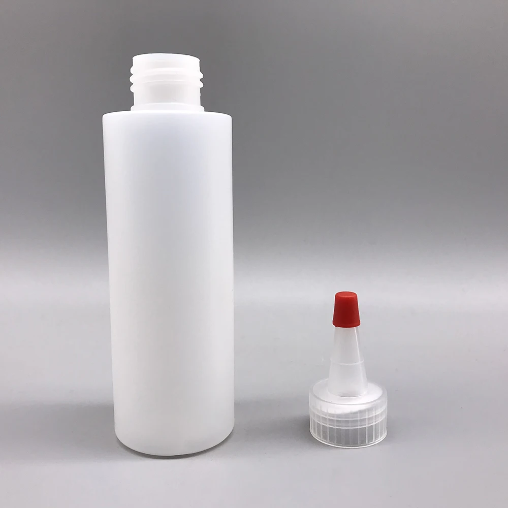 Food grade 4oz 120ml 125ml LDPE clear plastic tomato squeezable kitchen sauce dispenser condiments bottle with cap