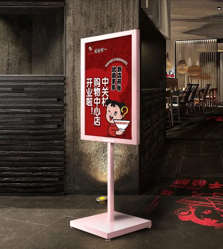 free standing metal display stand for advertising