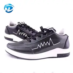 Fashion Male Causal PU Upper Student Flat Running Shoes