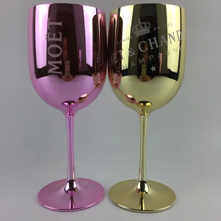 Branded Pink Rose Champagne Glass Goblet For Bar Clubs Party