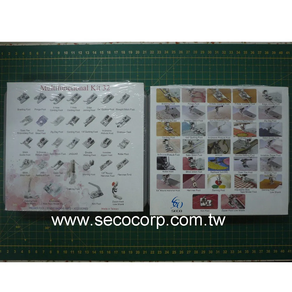 32PCS DOMESTIC SEWING MACHINE PRESSER FOOT FEET KIT SET WITH BOX FOR BROTHER SINGER JANOME #XXS232-1