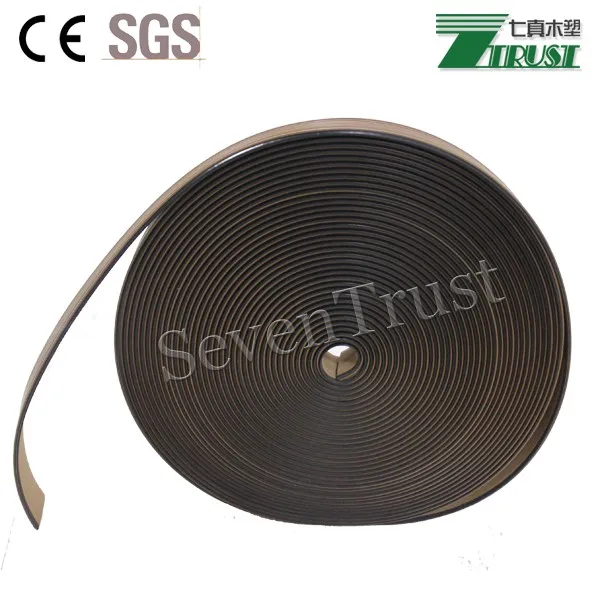 Synthetic teak pvc decking Edge size 50x5mm 25m/roll