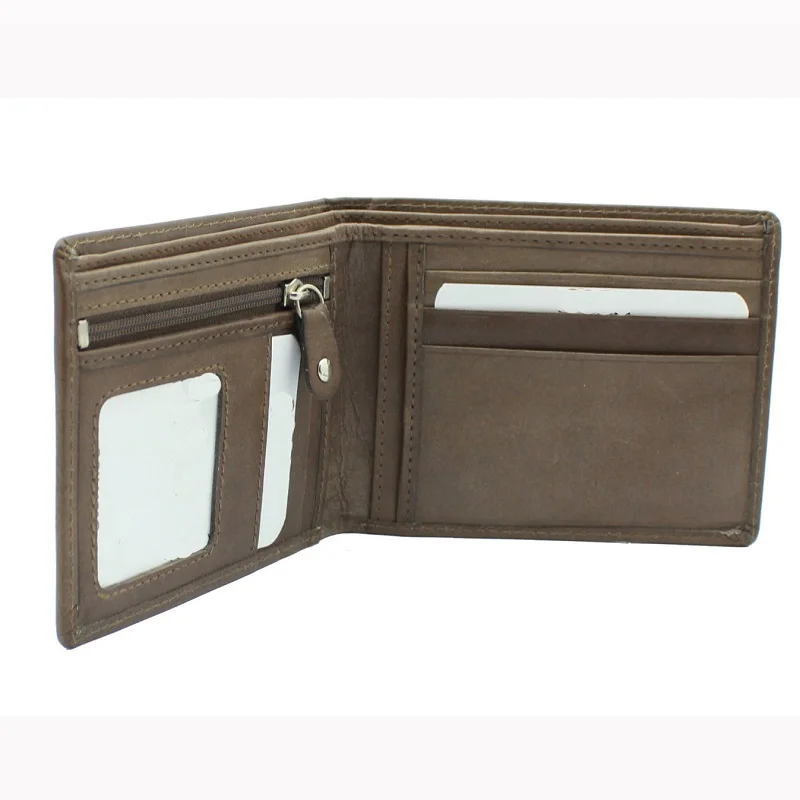 
High quality mens replica designer wallets brown real leather hardness wallet purse 