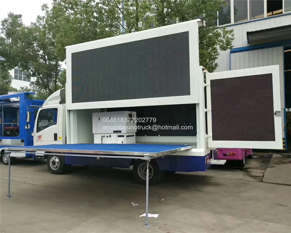 China supplier howo outside waterproof mobile LED billboard advertising truck for sale