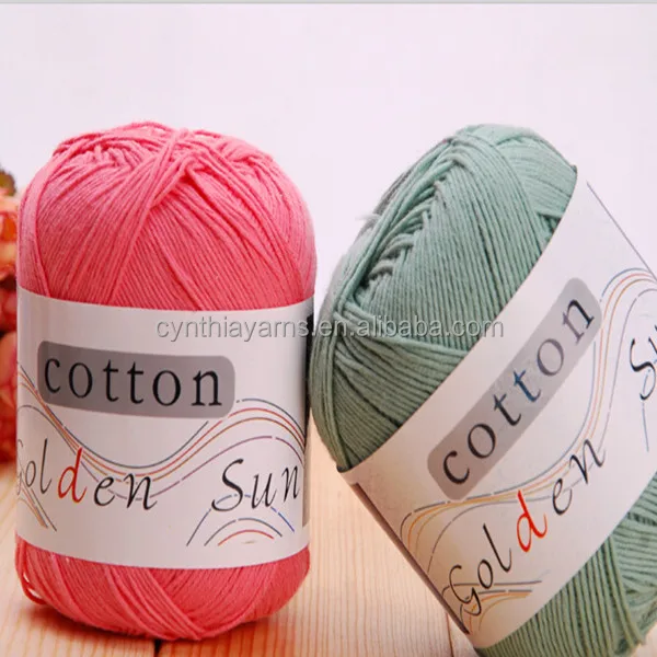 high quality pastel color combed 100 mercerized cotton yarn smart knitting yarn