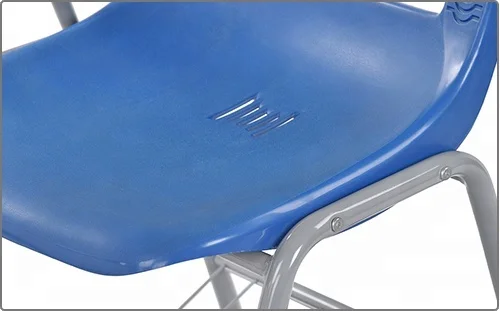 Hot Selling Cheap Cost Training Student Desk and Chair with Writing Pad GS601 School Furniture Commercial Furniture Plastic Blue