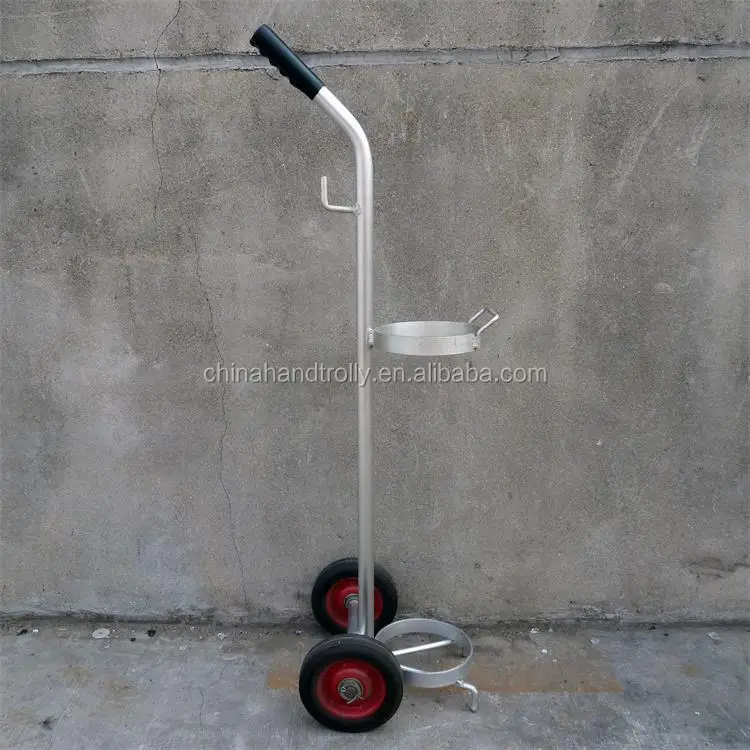 Professional Hospital Aluminum Oxygen Gas Cylinder Trolley cart for sale