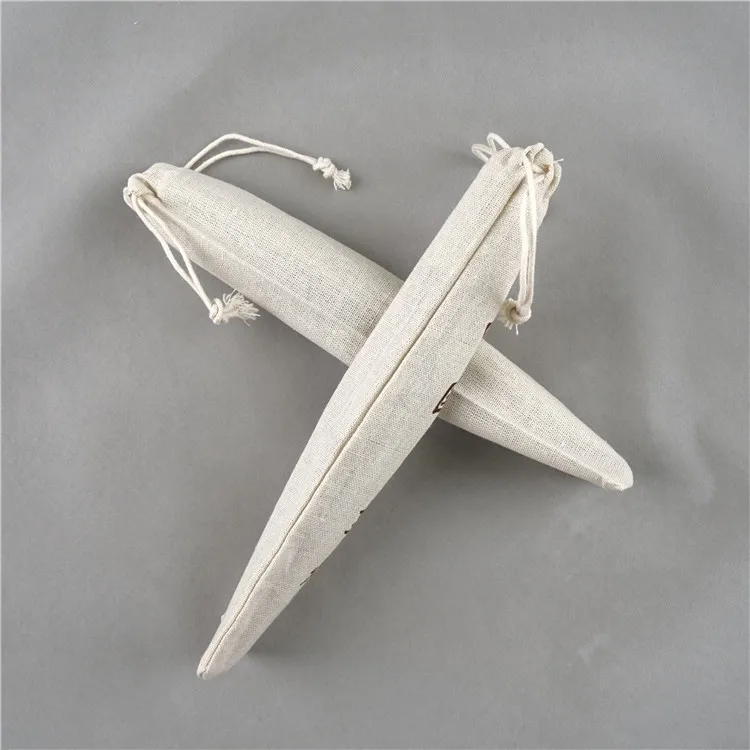 Muslin Pouch for Straws Plain Drawstring Organic Cotton Chopsticks Bag, Cotton Drawstring Linen Recyclable Promotion bag