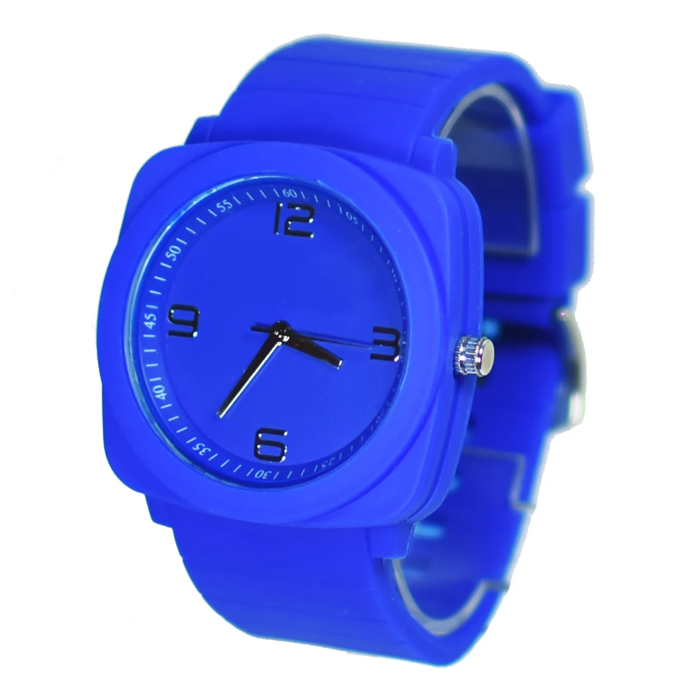 Newest man quartz watch 3ATM Waterproof stainless steel back Japan movement Custom silicon watch