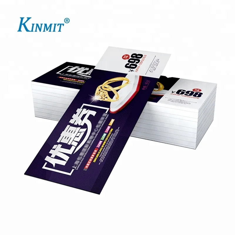 Kinmit Factory Custom Order Lottery Concert Bus Movie Ticket Printing