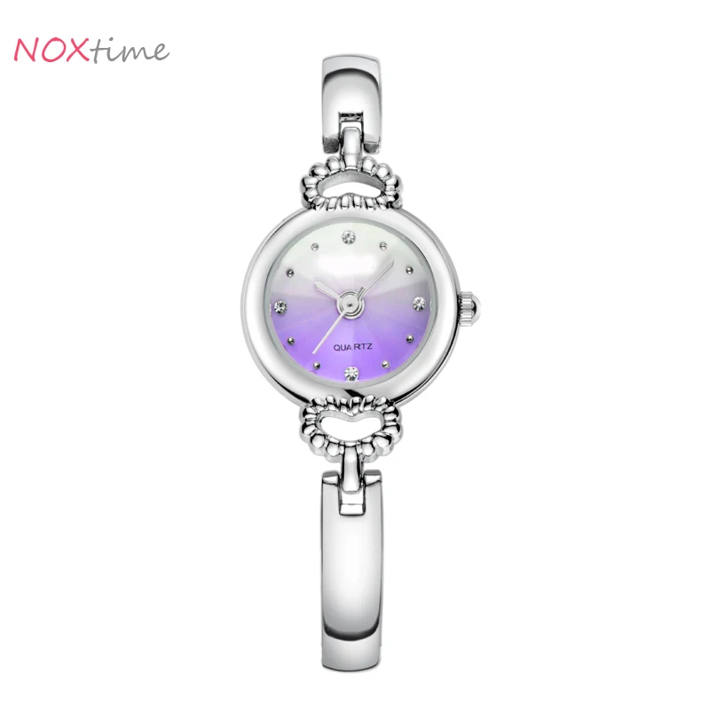 silver watch with black face lady watch stainless steel bracelet fashion jewerry lady watch