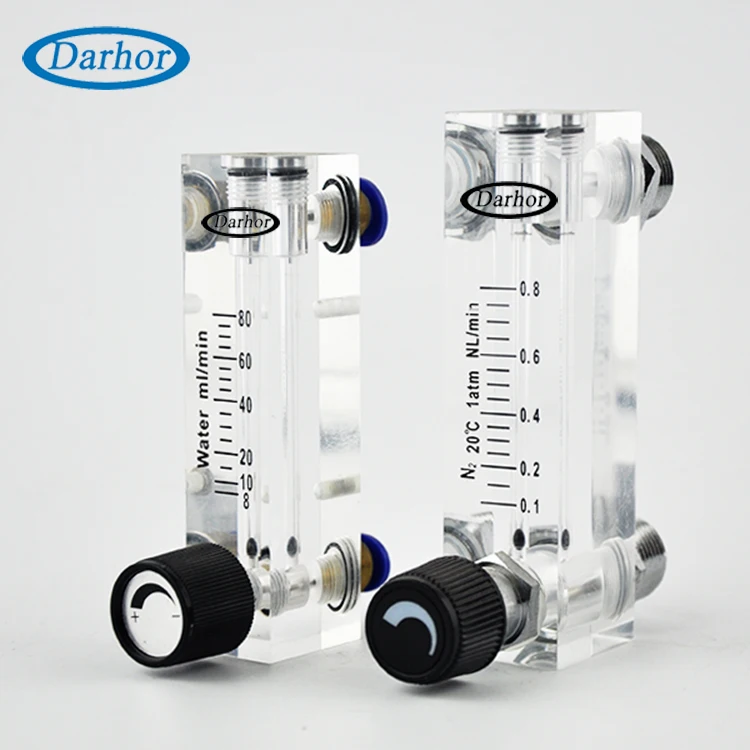 DFG 4T 6T series panel acrylic rotameter CO2 flowmeter H2 flow meter