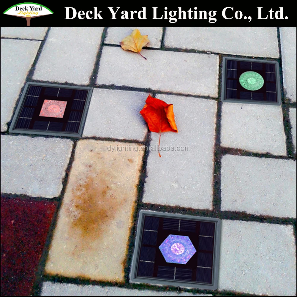 Outdoor Led Lighting Landscape Solar Led Glass Paver Light Brick Stone Lights