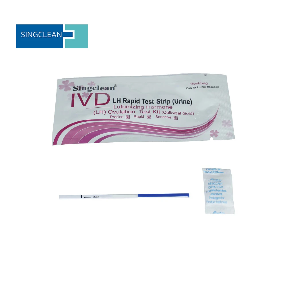 
CE0123 Approved Singclean Medical Supplies LH Ovulation Testing Strips 