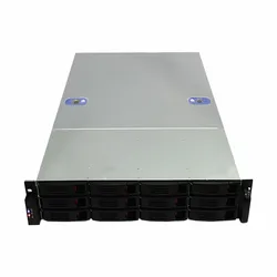 2U hot swap case Rackmount 12 bays industrial computer chassis for office use in stock