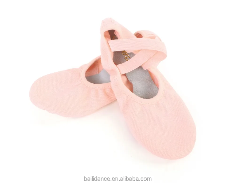
D012007 Dttrol Dance Soft Split - Sole Elastic Canvas Ballet Shoes 