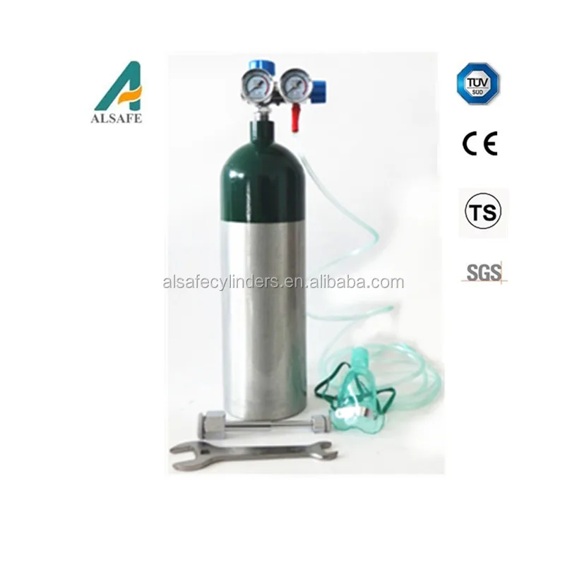 High pressure small oxygen cylinder aluminum cylinder