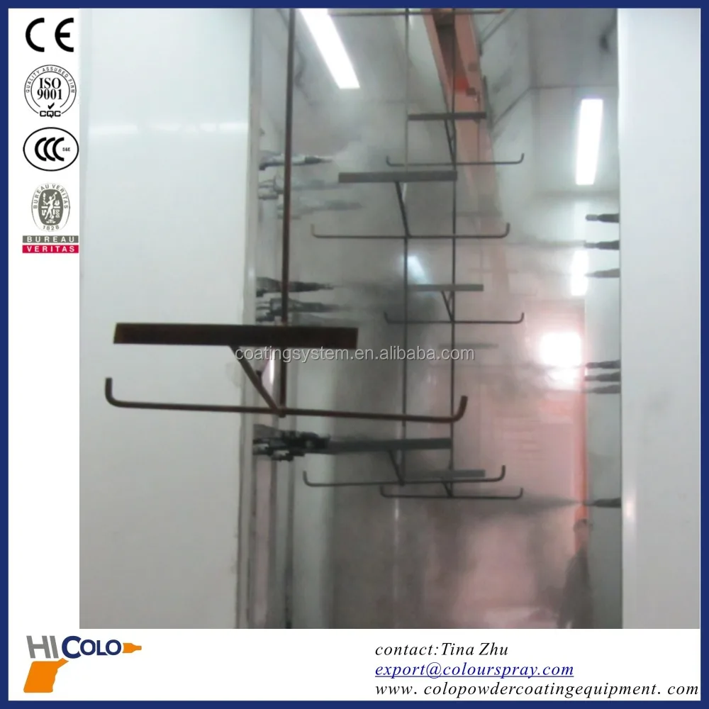 Верхний конвейер автоматической электростатического нанесения порошковых красок покрытие завод для холодильника