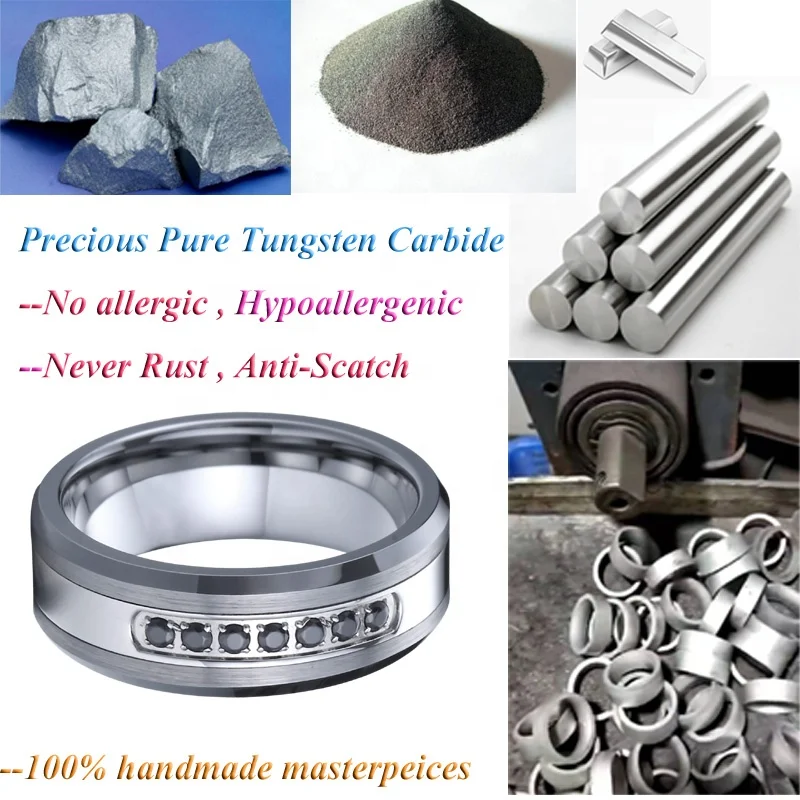 black cz diamond wedding rings for men and women gents male tungsten carbide rings stone wolfram herrenring herr ringar