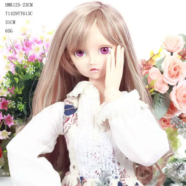 7inch jasmine princess doll wigs synthetic