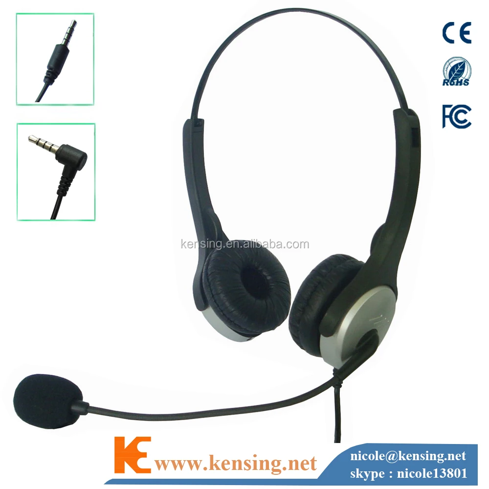 
VOIP headset phone headset with QD connector and Rj connector for call center 