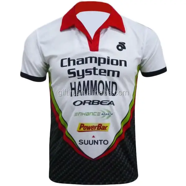 Running Sublimated custom t-shirts Cycling Jersey 100% Polyester Sublimation Marathon Polo shirt for men