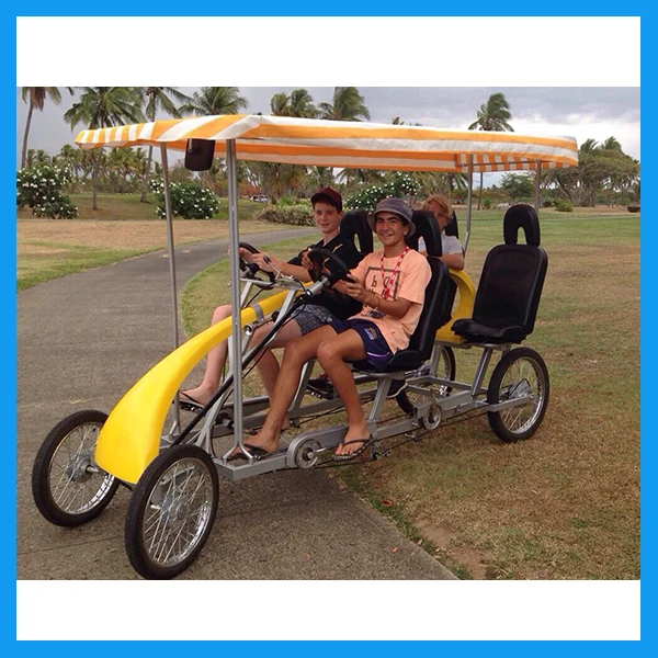 OEM Цвет Квадрицикл Тандем Surrey Велосипед 4 Колеса с Навесом