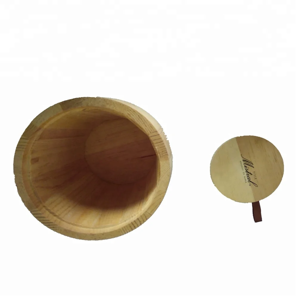 on sale eco-friendly movable lid wood tea box mini coffee bean barrel