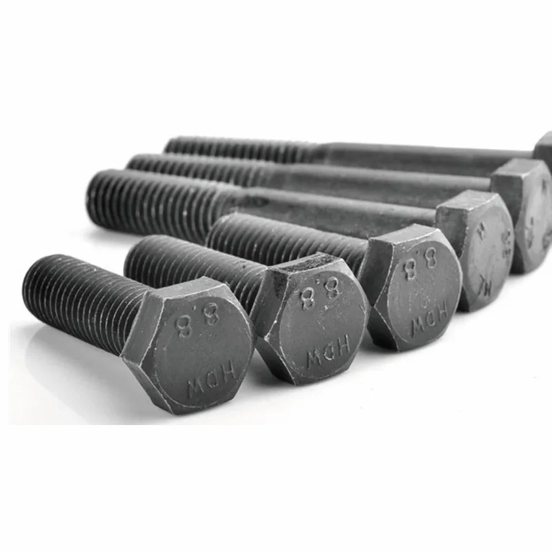 
High tensile strength black color M30 hex bolt 8.8 din 933 