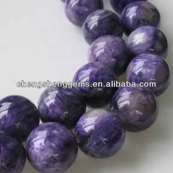 8mm round smooth AAA Grade Russian charoite rare beads for fine jewelry design