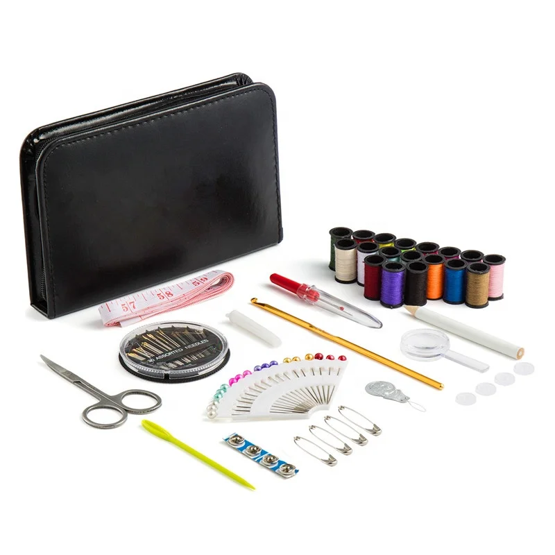 Wholesale and Black PU Leather Sewing Kit
