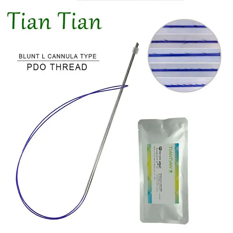Тупый наконечник micro cannula игла 3D 4D Cog lift PDO Thread для наполнителей