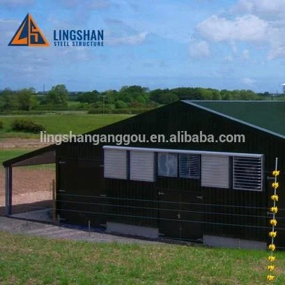 Hot  galvanizing  Steel structure prefabricated Pig farm House Tard Construction Sheds Buildings Design For Sale