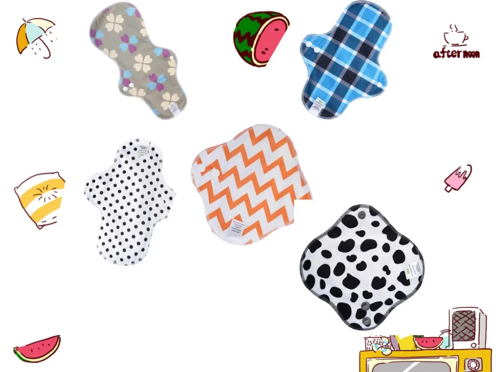 Sanitary pads Reusable cloth bamboo Sanitary Pads Cloth Menstrual Pads