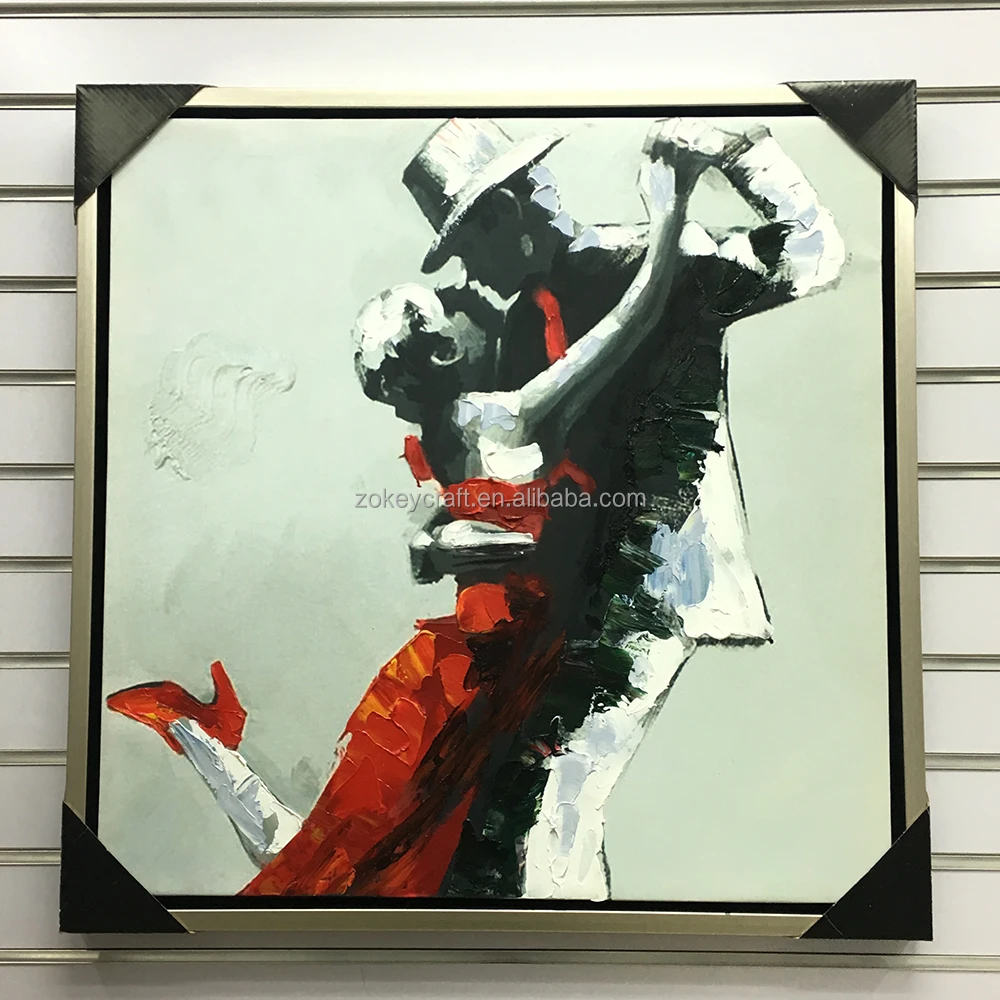Skills Artist Hand-painted High Quality Abstract Dancer Tango Dancing Oil Painting On Canvas Handmade Tango