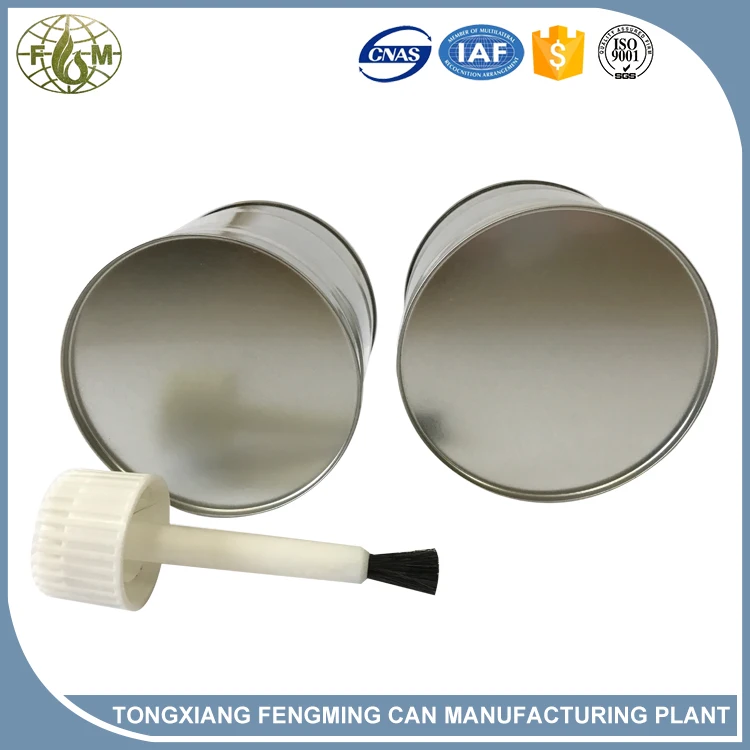 
500ml glue metal tin cans with brush on lid for pvc pipe adhesive use 