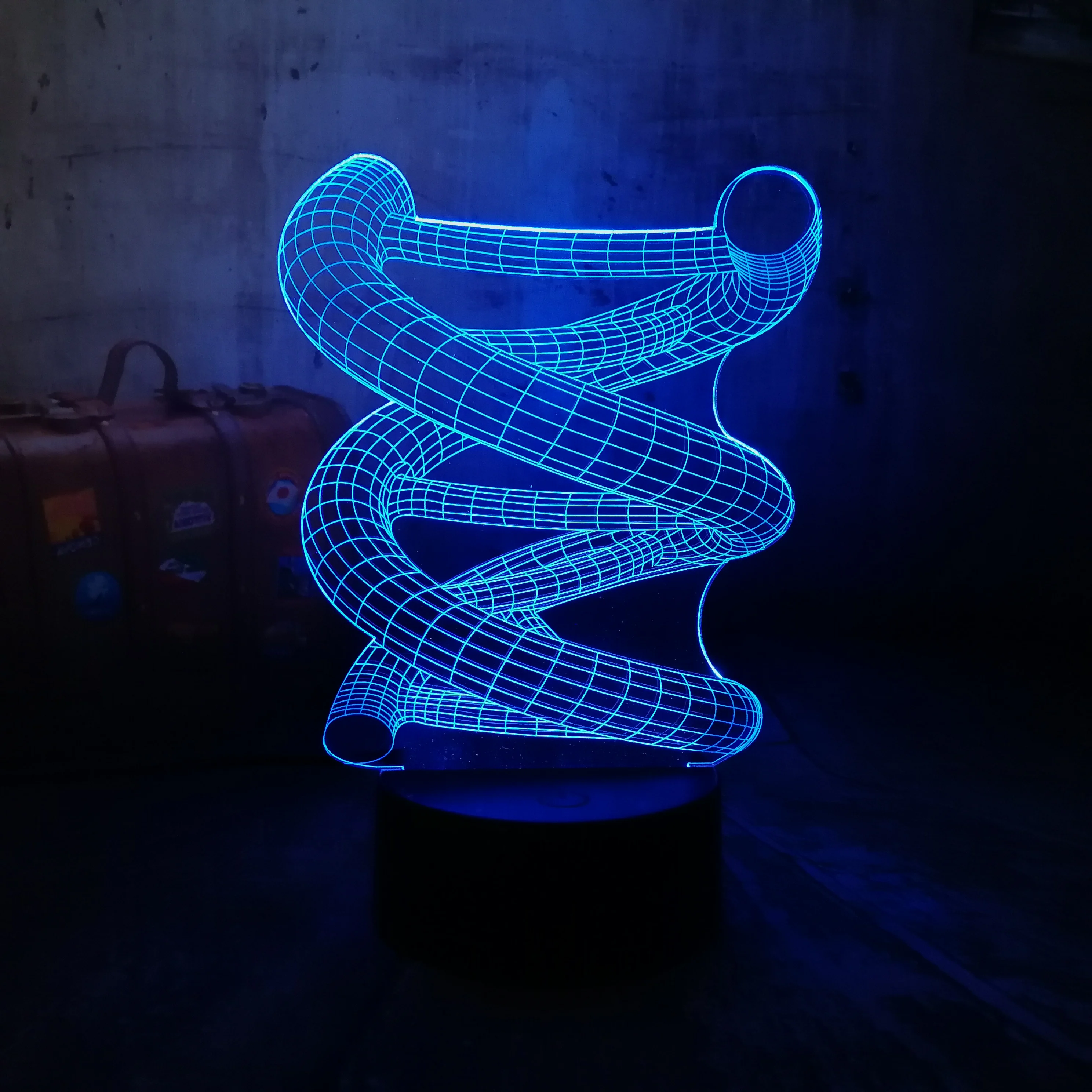 Remote Control Hot Christmas Creative Gift 3D DNA USB LED Lamp 7 Colors Changing Night Light House Decoration Bulb Boy Kids Toys