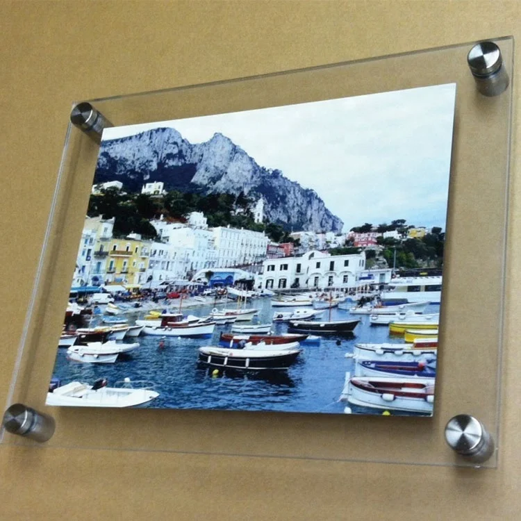 Magnetic Block Frame Holder Wall Mounted Acrylic Photo Frames