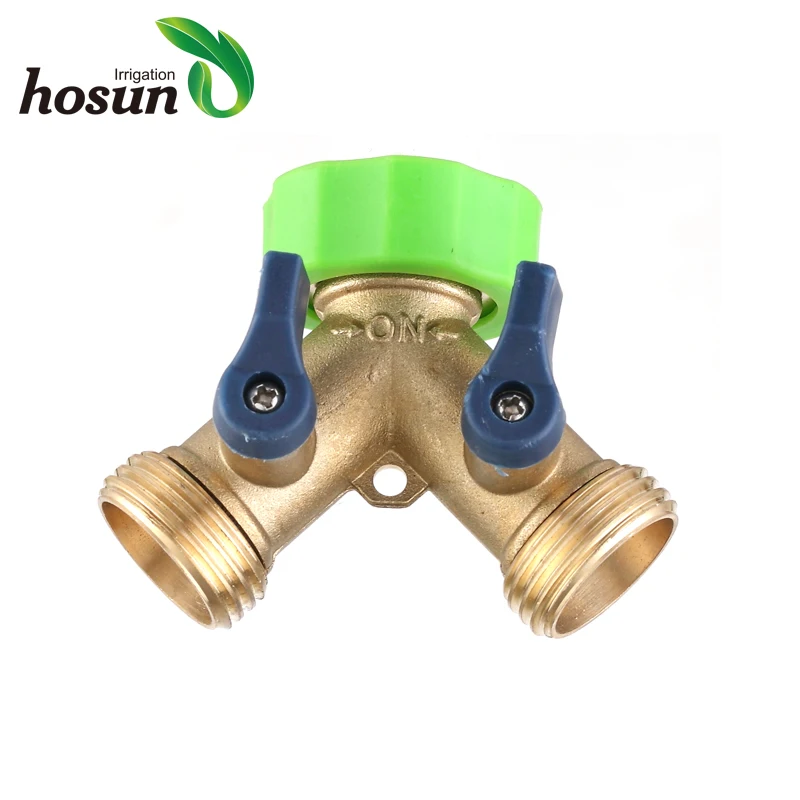 2-way solid Brass Garden Hose quick release connector