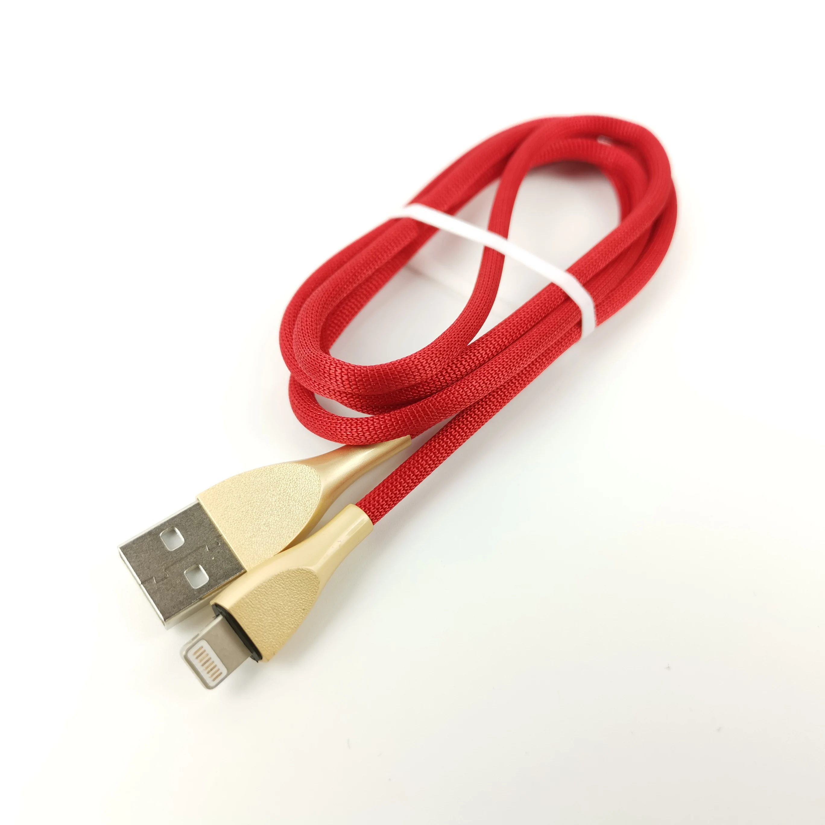 
Factory Price 2A Round 1 Meter Zinc Alloy Cloth Braid USB Data Transmission Charging Data Cable for iPhone Android USB Devices 