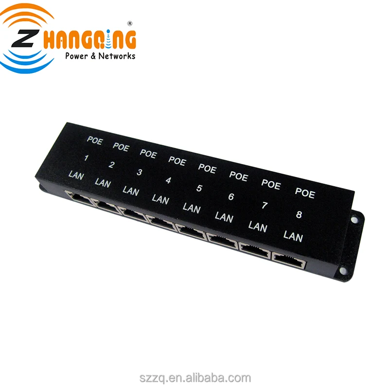 8 Port Passive PoE And 802.3af/at Injector Universal PoE Midspan For MikroTik Accessories