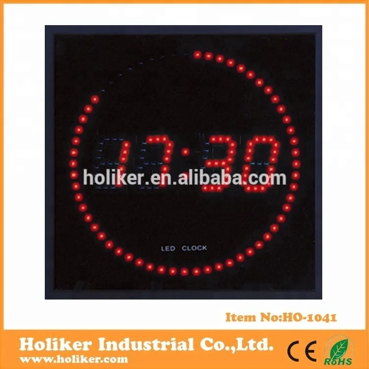 cheaper plastic LED digital wall clock with calender and temperature