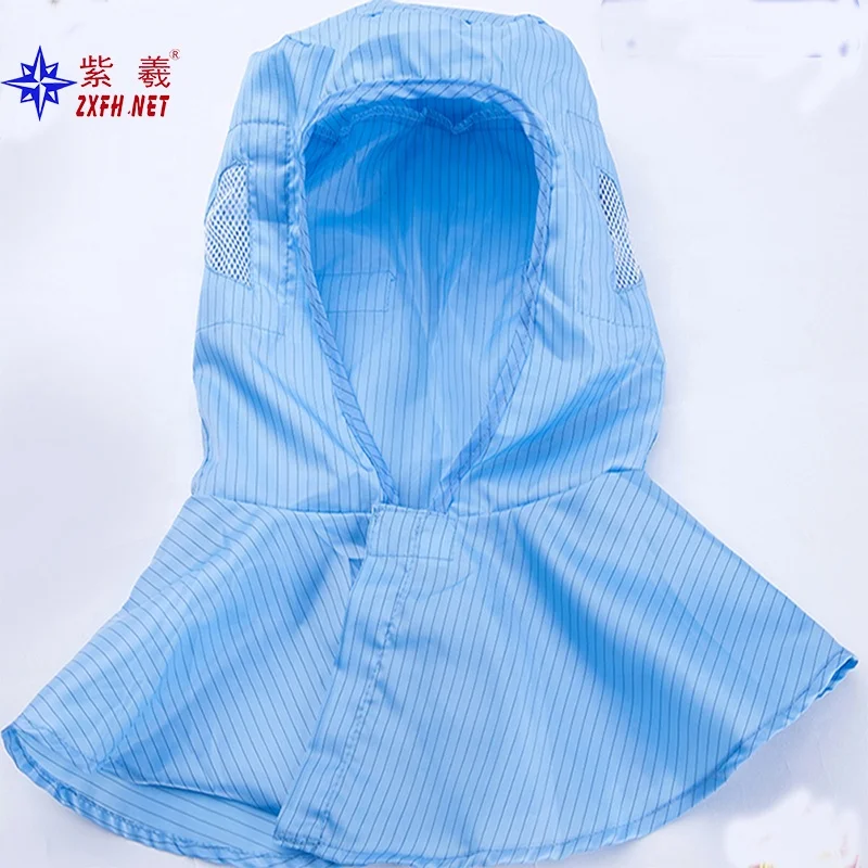 ESD Dust Free Safety Hat Cleanroom Industry Breathable Anti-Static Shawl Cap