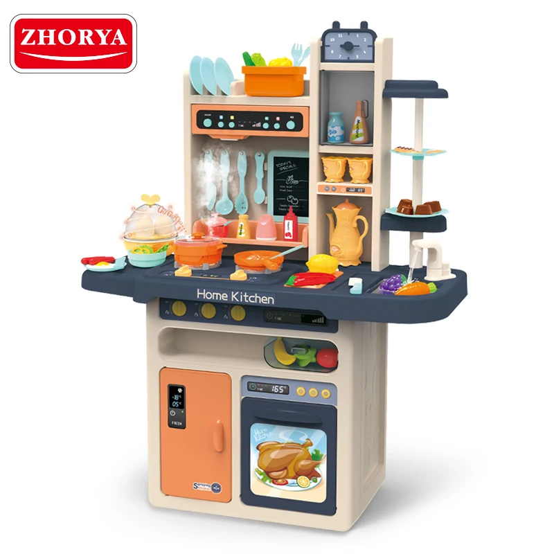 Zhorya Детские счастливые кухонные игрушки, ролевые игры, дом для приготовления пищи, пластиковый кухонный набор, игрушки для детей