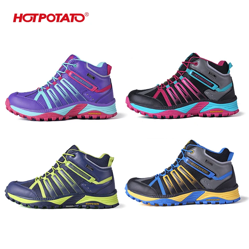 HOTPOTATO waterproof PU trekking boots women  mid-cut wp trail shoes