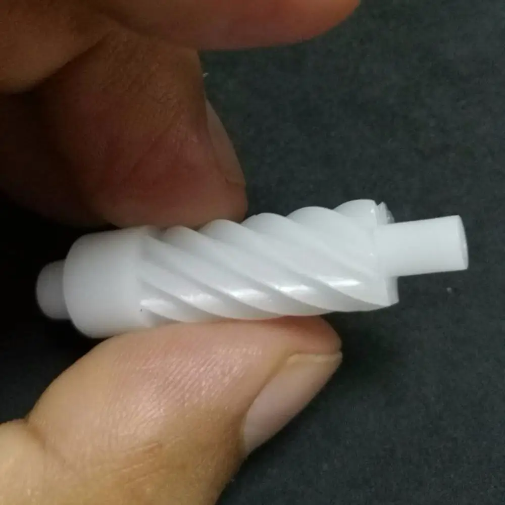 Non-standard customized plastic injection gear with spiral angel 45 deg Nylon,POM,PEEK spiral plastic worm gear for motor