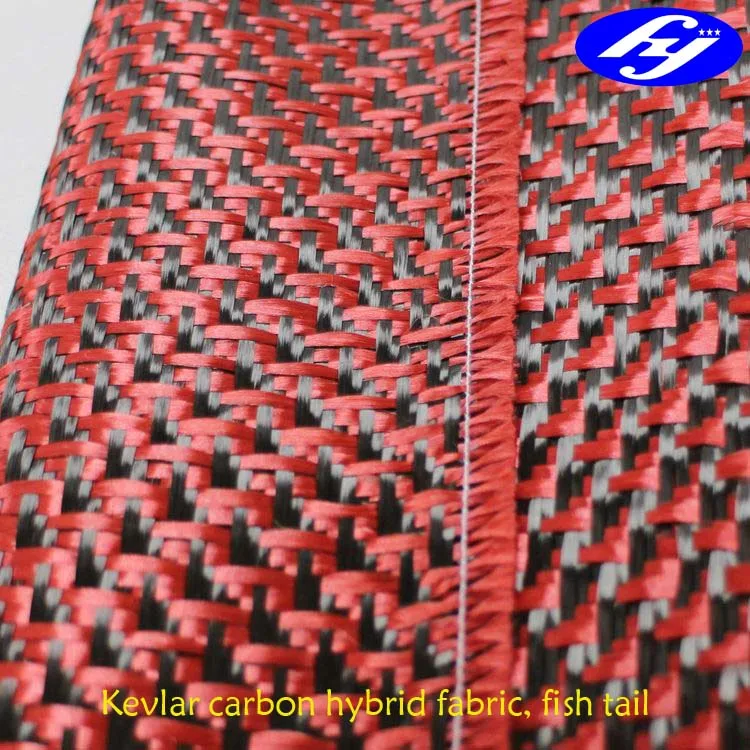 
special triangle woven carbon Kevlar hybrid fabric/cloth/rolling 