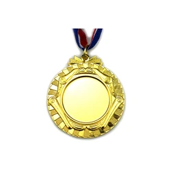 Customized Plated 3D Double Logo Soccer Award Medal with Ribbon Lanyard