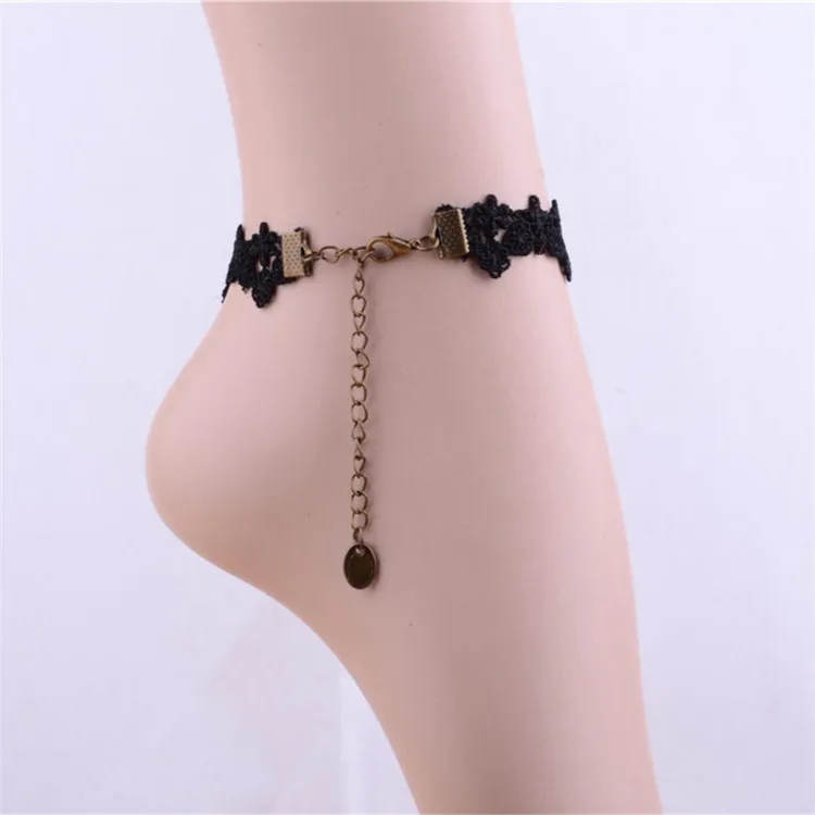 Hot Sell Women Handmade crystal DIY Personalized Fashion Lace Creative Jewelry Anklets
