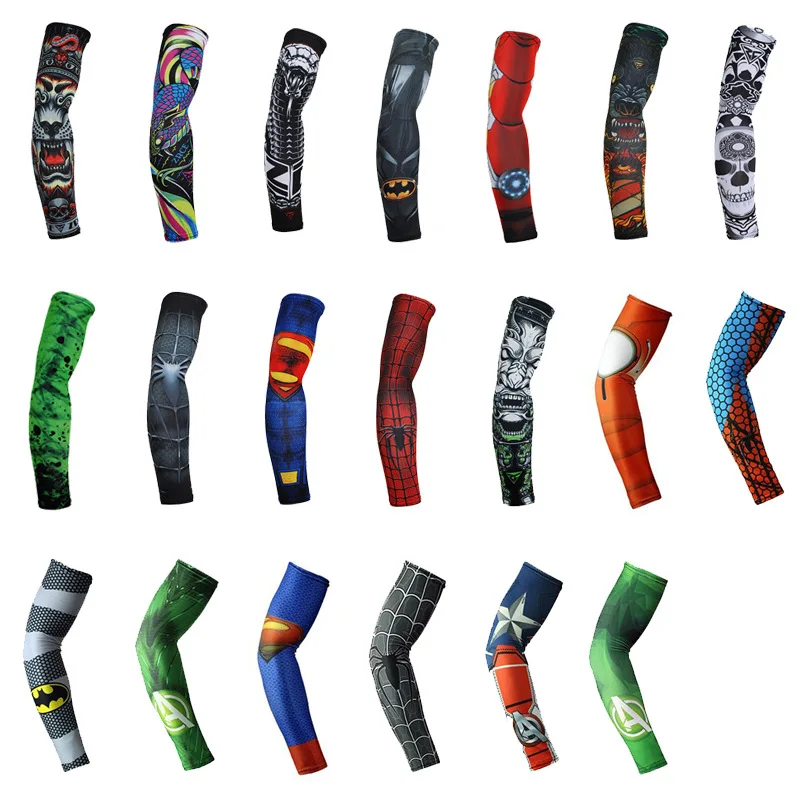 Unisex Elastic UV Protection Arm Sleeves Quick Drying & Breathless Compression Sports Cycling Custom for Adults